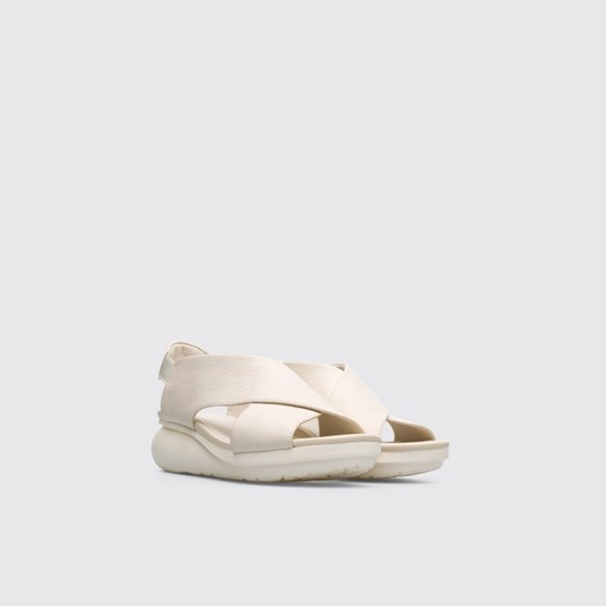 Camper Balloon Kilehæl Sandaler Dame Beige | HXUYGJ891