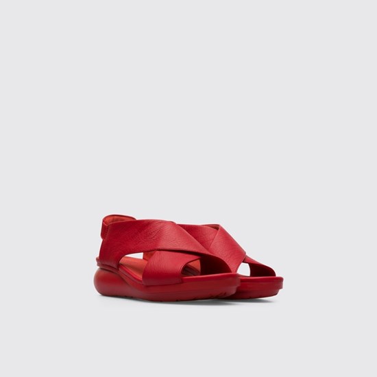 Camper Balloon Kilehæl Sandaler Dame Rød | FOCTXH782