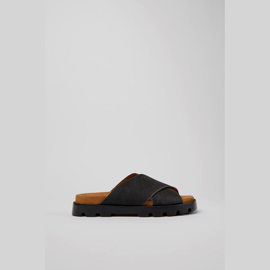 Camper Brutus Flade Sandaler Dame Sort | JGVEQR482