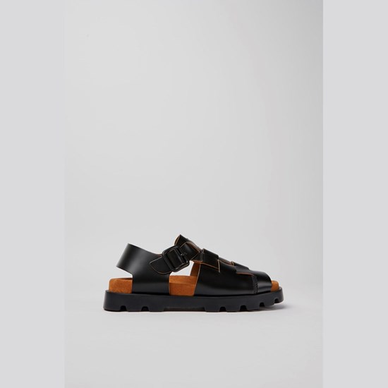 Camper Brutus Flade Sandaler Dame Sort | KMFGVE980