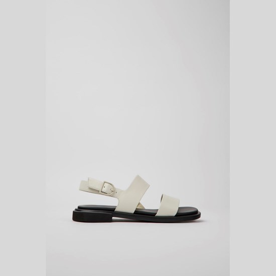 Camper Edy Flade Sandaler Dame Hvide | NHAKUY927