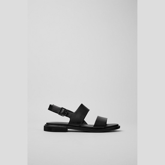 Camper Edy Flade Sandaler Dame Sort | QMVFRN035