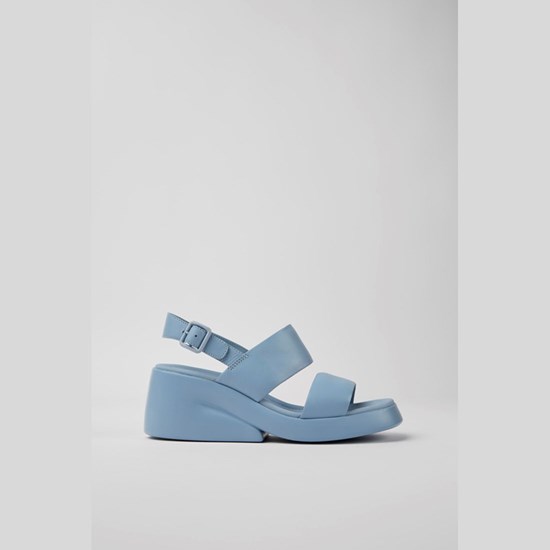 Camper Kaah Kilehæl Sandaler Dame Blå | QEODWV420