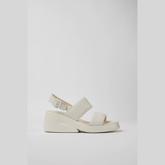 Camper Kaah Kilehæl Sandaler Dame Hvide | OBAXSE907