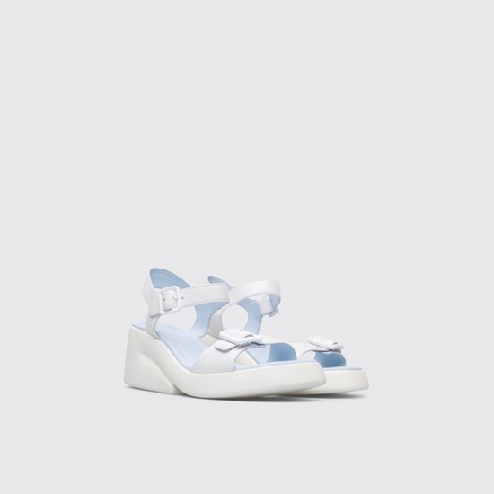 Camper Kaah Kilehæl Sandaler Dame Hvide | XJMRZY059
