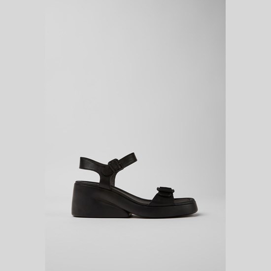 Camper Kaah Kilehæl Sandaler Dame Sort | FCVLJR153