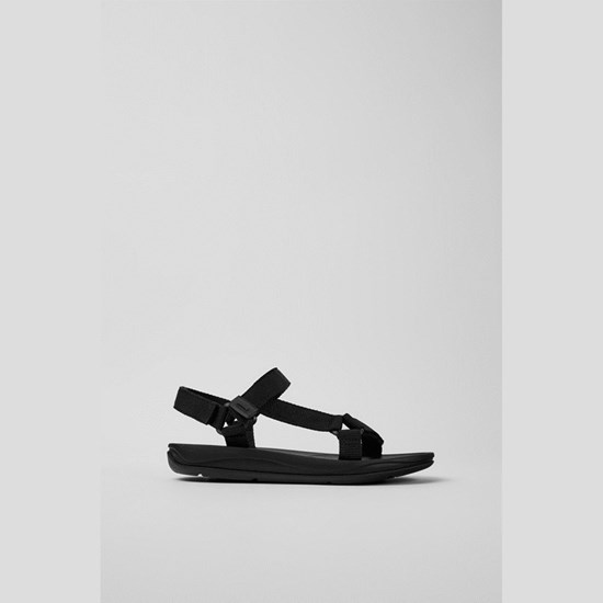 Camper Match Flade Sandaler Dame Sort | NZRSTF392
