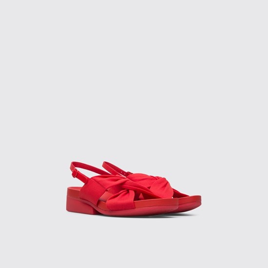 Camper Minikaah Kilehæl Sandaler Dame Rød | HIDFQL068