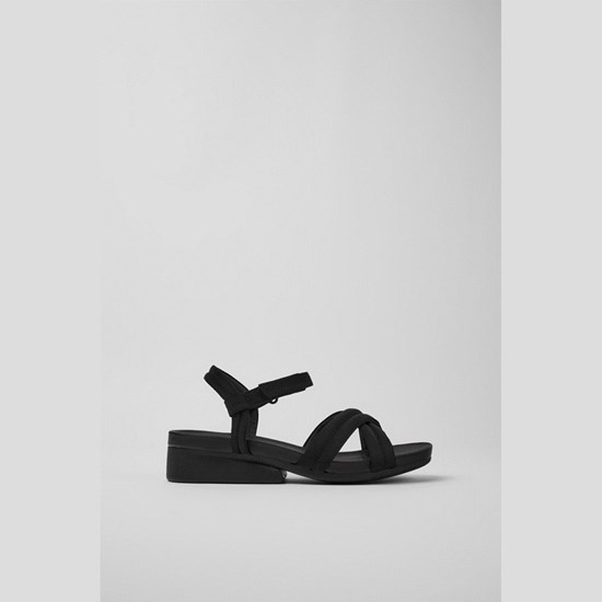 Camper Minikaah Kilehæl Sandaler Dame Sort | TMHASP251