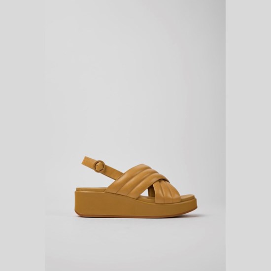 Camper Misia Plateau Sandaler Dame Brune | IQWAXM140
