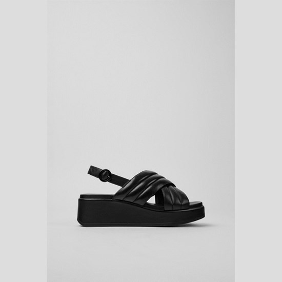Camper Misia Plateau Sandaler Dame Sort | CFTXSO263