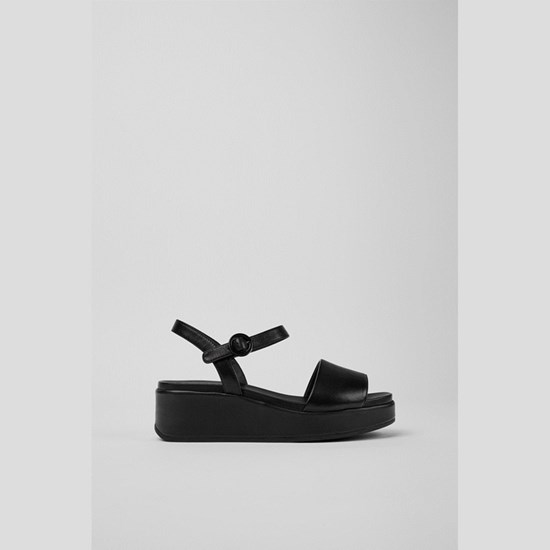 Camper Misia Plateau Sandaler Dame Sort | EAOZBH127