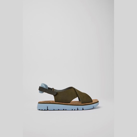 Camper Oruga Plateau Sandaler Dame Grøn | JQORME342