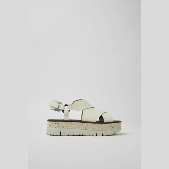Camper Oruga Up Plateau Sandaler Dame Hvide | IOZLCX167
