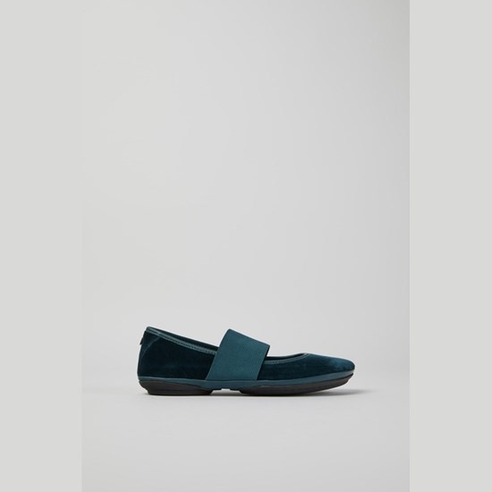 Camper Right Ballerina Sko Dame Grøn | TXNJWV534