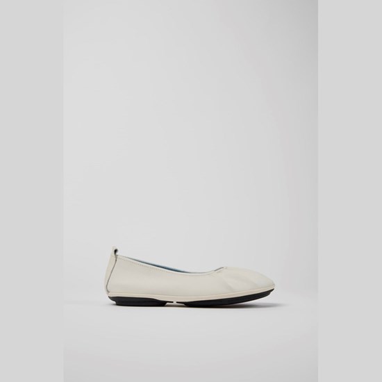 Camper Right Ballerina Sko Dame Hvide | DMPZWI732