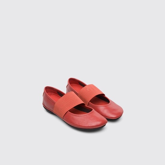 Camper Right Ballerina Sko Dame Rød | YUVOZC148