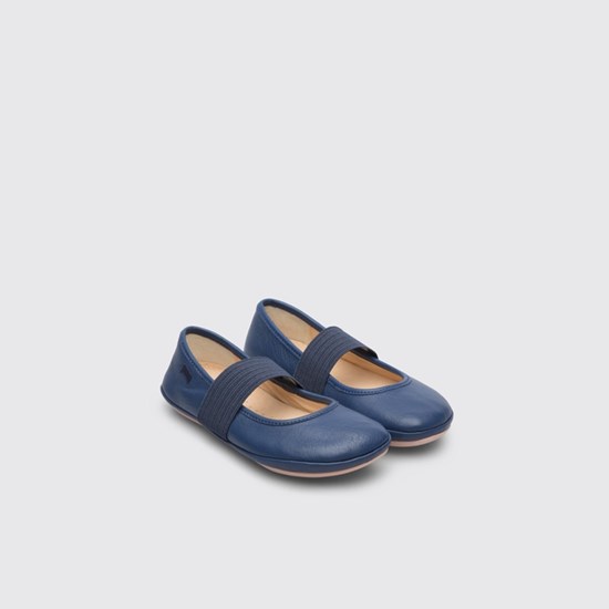 Camper Right Ballerina Sko Pige Blå | GDXORM356