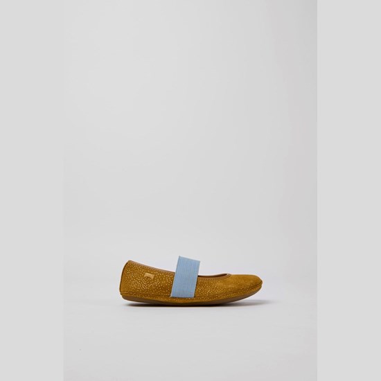 Camper Right Ballerina Sko Pige Brune | KEVRUJ465
