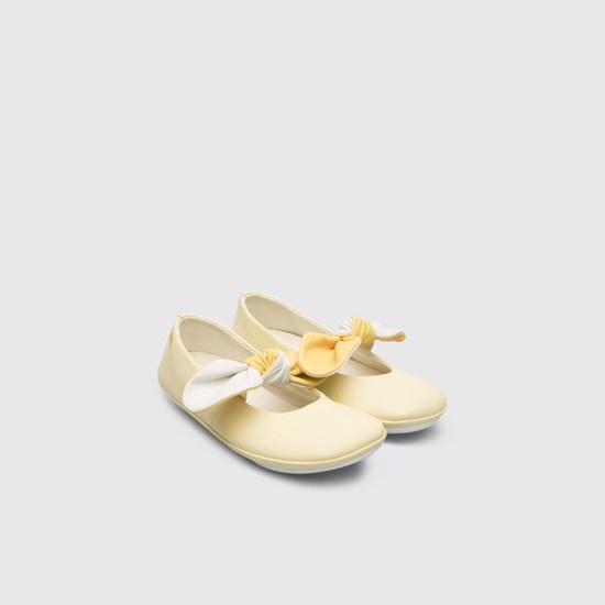 Camper Right Ballerina Sko Pige Gul | DXGJEI801