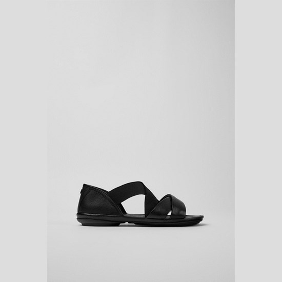 Camper Right Flade Sandaler Dame Sort | QTKNPA276