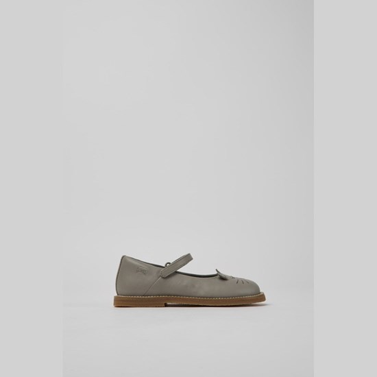 Camper Twins Ballerina Sko Pige Grå | AOPKCB315