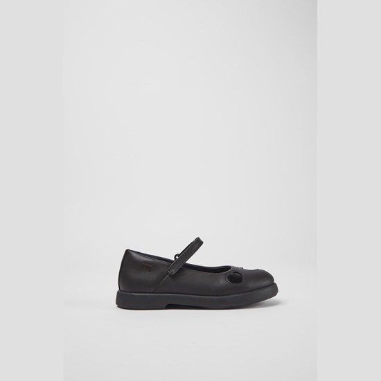 Camper Twins Ballerina Sko Pige Sort | WZIQNU276